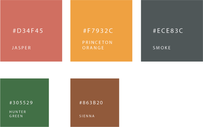 mikkame brand color pallette.